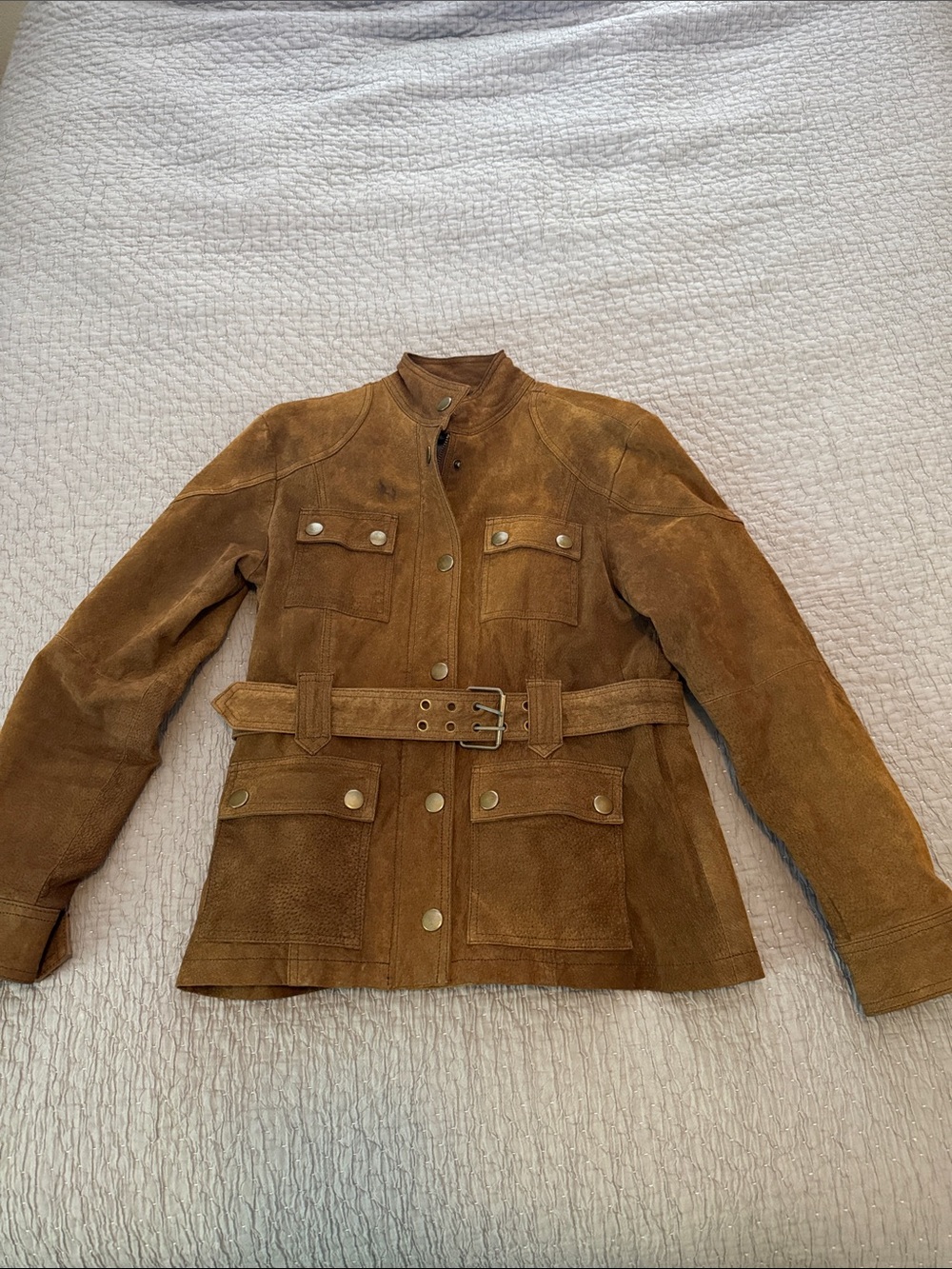 Helium Leather Belted Jacket